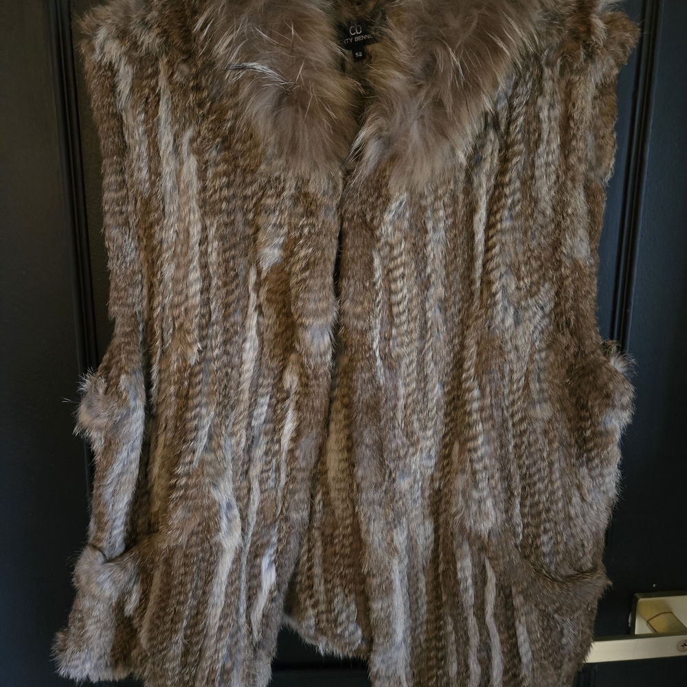 SOLD! Brown Faux Fur Vest